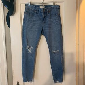 Madewell 9” High-rose Skinny Distressed Jeans